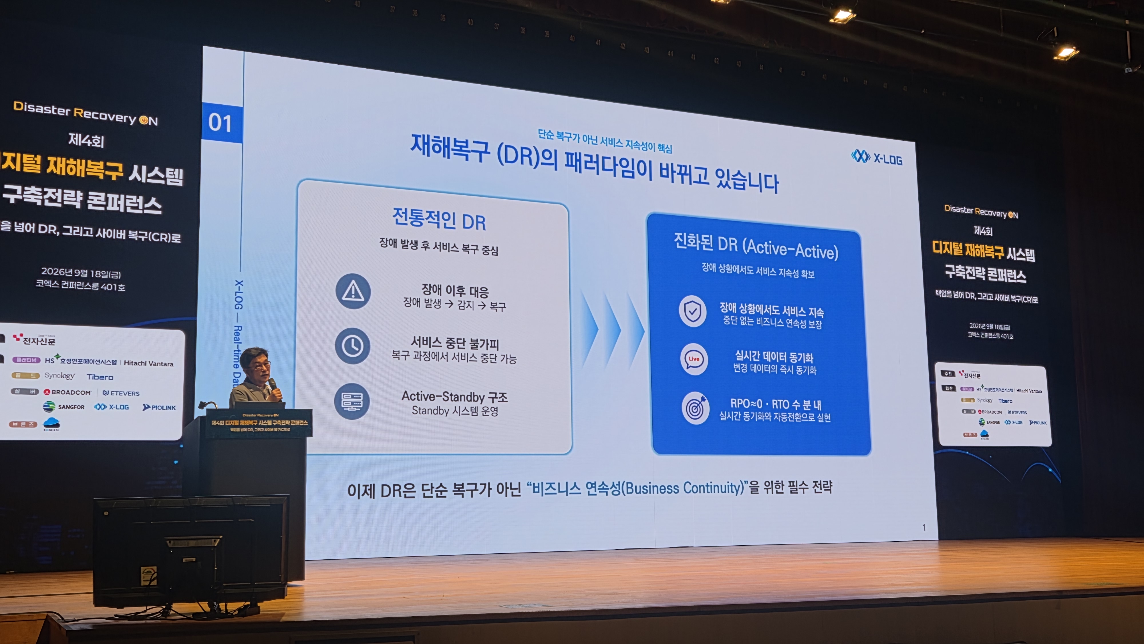 엑스로그, '제4회 디지털 재해복구 시스템 구축전략 콘퍼런스' 참여… CDC 기반 Active-Active DR 구축 사례 소개